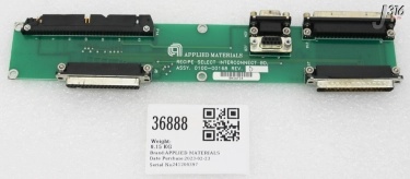 36888 APPLIED MATERIALS PCB ASSY, RECIPE SELECT INTERCONNECT BD 0100-00168