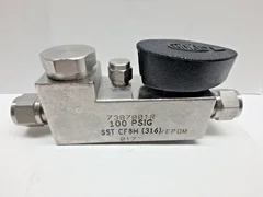 AMAT 0190-01449 Hoke 7387001R Return Valve Manifold 316 SST CF8M   EPDM Black 