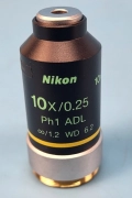 Nikon,  10x/0.25  Ph1-ADL âˆž/1.2 WD 5.2 Microscope Objective.