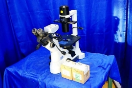 Nikon TS100 Inverted Microscope + 3 Objectives Pixelink PL-A642 Camera AS-IS