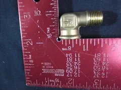 AMAT 3300-03006 Parker 1202P-4-4 Fitting Pipe Elbow 90 Degrease1/4FP X 1/4MP Str