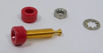 Lot of 10 each AMAT 0720-02426 Conn Pin Tip Jack 1/4" PNL MTG RED N2-14-JP