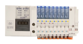 SMC SS5J3-08-DUA00708 8-Port Pneumatic Manifold EX180-SEC5-X231 AMAT 4060-01674
