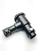Nikon microscope photo adapter with right-angle HWF10X-F DIN focusing viewfinder