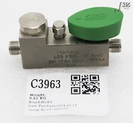 C3963 HOKE VALVE 100 PSIG SST CF8M (316), AMAT 0190-13448 7387001S