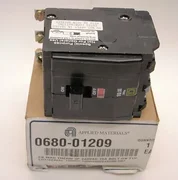 AMAT 0680-01209 3-Pole 15A 240v Mag/Therm Trip Square D QOB3155237 C-B