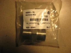 AMAT Pipe Nipple Hex 1-1/4MNPT 2.41" LG, 408351-TC, 3300-00841, Lot of 2, New