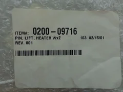 APPLIED MATERIALS P/N 0200-09716 PIN  LIFT  HEATER WxZ.REV.001