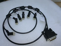 Lam Research 684-244079-323 Rev B MFC Cable assy,15pin male to 5pin fm x6_,9343