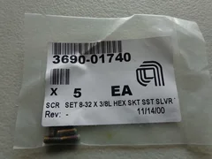 5PCS APPLIED MATERIALS 3690-01740 SCR SET 8-32 X 3/8L HEX SKT SST SLVR