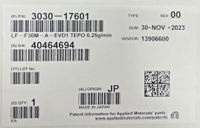AMAT TEPO LF-F30M-A-EVD1, .25G/MIN (3030-17601)