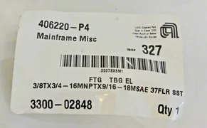 Applied Materials 3300-02848 3/8T x 3/4 16MNPT x 9/16 18MSAE  Elbow Tube Fitting