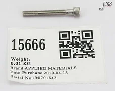 15666 APPLIED MATERIALS SCR CAP SKT HD 10-32 X 1-5/8L HEX SKT (NEW) 3690-01330