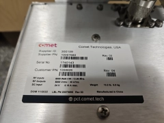 COMET RF Match Etch Chamber 10007680 / Rev 05 / 5000W 13.56MHz LAM AMAT DOM 2022