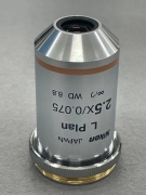 Nikon Microscope Objective lens L Plan 2.5X / 0.075WD 8.8 Good condition From JP
