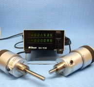 2 NIKON MICROMETER HEADS 0-2" / 0-50 mm with NIKON SC-102 DIGITAL READOUT DRO