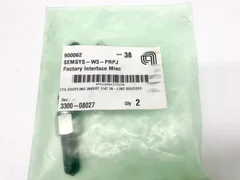 LOT OF 2 Applied materials 3300-08027 FTG COUPLING INSERT 1/4T IN-LINE SHUTOFF