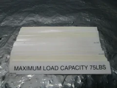75 AMAT 0060-01039 Label Maximum Load Capacity 75 LBS, 101587