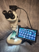 Nikon Stereo Microscope SMZ745T with 4K HD Camera and dual Illuminated Stand