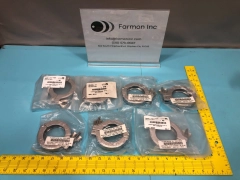 Lot of 7 AMAT 0690-01037 Clamp Hinged NW50 Wing - Nut & SXR - Closure AL, 193978