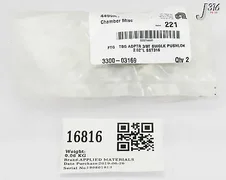 16816 APPLIED MATERIALS FTG TBG ADPTR 3/8T SWGLK PUSHLOK 2.02 3300-03169