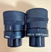 Lot 2 Nikon SMZ-U UW10xA/24 Microscope Eyepieces Excellent condition From Japan
