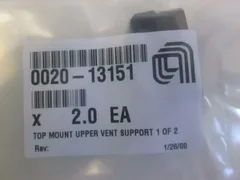 AMAT, 0020-13151, Top Mount Upper Vent Support 1 of 2, New, Lot of 2