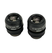 Nikon C-W10X/22 Microscope Eyepieces Made in Japan, 2 Pcs