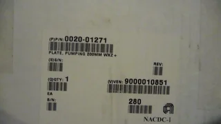 AMAT, APPLIED 0020-01271 Plate, Pumping, 200mm, WXZ 3 PLATES