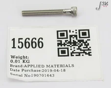 15666 APPLIED MATERIALS SCR CAP SKT HD 10-32 X 1-5/8L HEX SKT (NEW) 3690-01330