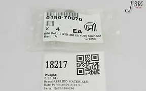 18217 APPLIED MATERIALS BRG BALL.312 ID.688 PD (NEW) 0190-70070