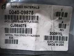 APPLIED MATERIALS (AMAT) 0040-09875 JACK, CONN BASE, RF PLATE, ESC