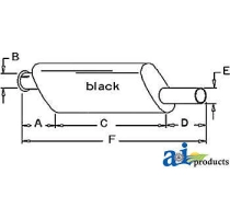 A-AT21689 Muffler Fits AMAT21689, AT64102