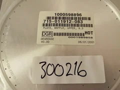 Lam Research Upper baffle plate, 8.3†New X6 715-011912-083