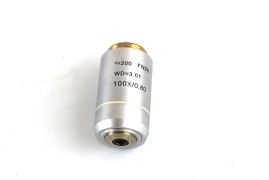 Nikon M Plan 100x / 0.80 Infinity Microscope Objective ? WD 3.01mm ? f=200 FN26