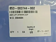 NEW Lam Research Window Lift LCLP Assy 853-083744-002 / Rated 100 Lbs / SEALED