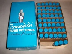 Box Lot of 51 Swagelok Fittings 3/16 tube x 1/8 Male Pipe SS-300-1-2BT - NOS