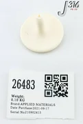 26483 APPLIED MATERIALS NOZZLE 4-HOLES 60 DEG, BAFFLE, ULTIMA 1. 0200-01009