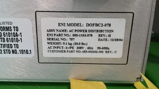 ENI DOFBC2-078 AC POWER DISTRIBUTION LAM P/N 685-002302-002