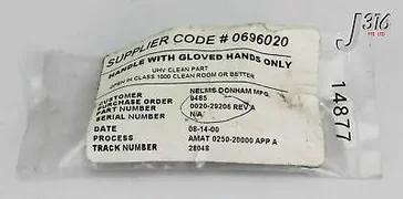 14877 APPLIED MATERIALS BUSHING COIL SUPPORT, VECTRA IMP (NEW) 0020-29206