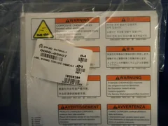 Lot of 84 AMAT Applied Materials 0060-02007 Warning Corrosive Chemicals Labels