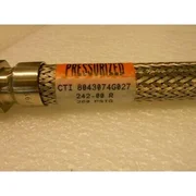 SET of 2 CRYO LINE PRESSURIZED Stainless Steel Braid Hose 2FT