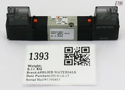 1393 APPLIED MATERIALS ASSY 4 WAY DOUBLE FOR SLIT 24V DC NVZ3243-5LOZ 0090-70015