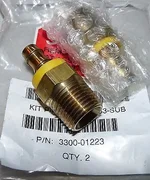 2 NEW PARKER BRASS 1/2" MALE NPT X 3/8" BARB AMAT 3300-01223 0242-76753-SUB