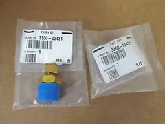 (2)AMAT 3300-02431 Brass Connector Fitting,3/4" FNPT x3/8" Swagelok Tube Fitting