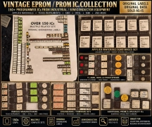150+ Vintage EPROM PROM IC Lot Applied Materials AMAT 0300-00025 TI AMD Intel