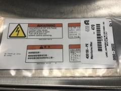 Applied Materials/AMAT Label Warning Haz RF Volt/ANSI-IEC Multil PN: 0060-35220