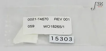 15303 APPLIED MATERIALS SCREW, ALUM, DXZ PUMPING PLATE, SACVD (NEW) 0021-14670