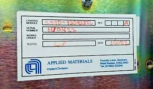 AMAT, XR80 Implanter, Spin Scan Options Chassis Unit, p/n 0090-93095 ITL