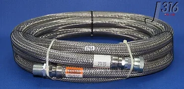 2763 CTI SS FLEXIBLE HOSE, 1/2" FITTING, 20FT, AMAT 3400-01109 8081608G018